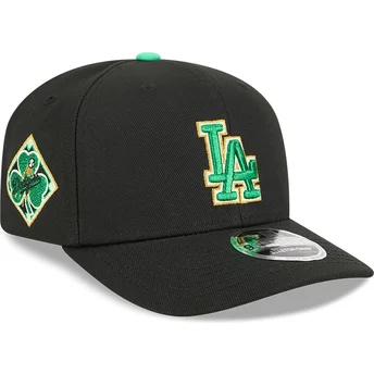 Czarna czapka z zakrzywionym daszkiem snapback 9SEVENTY Stretch Snap Saint Patrick's Day Los Angeles Dodgers MLB New Era