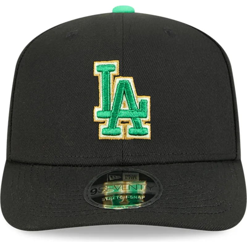czarna-czapka-z-zakrzywionym-daszkiem-snapback-9seventy-stretch-snap-saint-patrick-s-day-los-angeles-dodgers-mlb-new-era