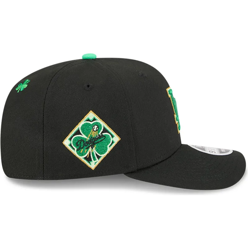 czarna-czapka-z-zakrzywionym-daszkiem-snapback-9seventy-stretch-snap-saint-patrick-s-day-los-angeles-dodgers-mlb-new-era