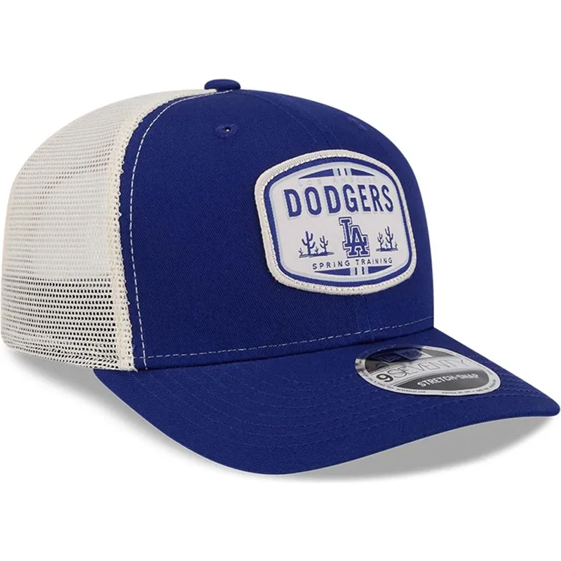 czapka-trucker-niebieska-9seventy-stretch-snap-patch-los-angeles-dodgers-mlb-new-era