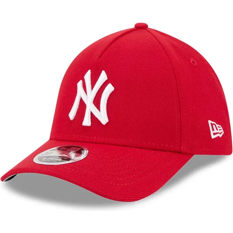czerwona-dopasowana-czapka-z-zakrzywionym-daszkiem-39thirty-m-crown-a-frame-new-york-yankees-mlb-new-era