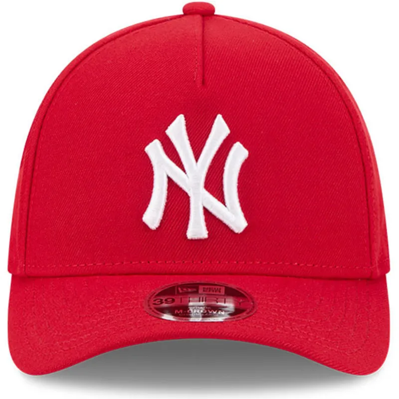 czerwona-dopasowana-czapka-z-zakrzywionym-daszkiem-39thirty-m-crown-a-frame-new-york-yankees-mlb-new-era