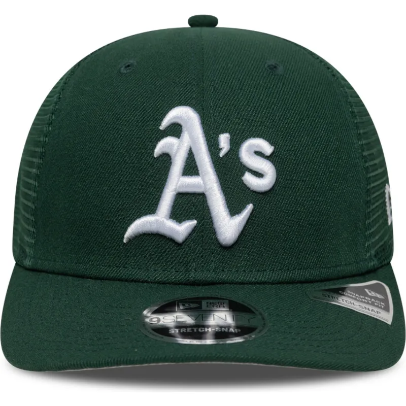 czapka-trucker-zielona-9seventy-stretch-snap-evergreen-oakland-athletics-mlb-new-era