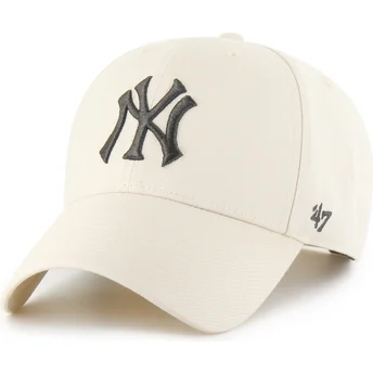 Beżowa zakrzywiona czapka snapback MVP New York Yankees MLB od 47 Brand
