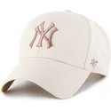 gorra-curva-beige-snapback-con-logo-marron-mvp-ballpark-de-new-york-yankees-mlb-de-47-brand