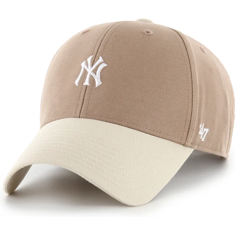 brazowa-regulowana-czapka-z-daszkiem-mvp-base-runner-two-tone-legend-new-york-yankees-mlb-od-47-brand