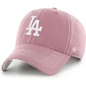 rozowa-regulowana-czapka-z-zakrzywionym-daszkiem-clean-up-contrast-stitch-los-angeles-dodgers-mlb-od-47-brand