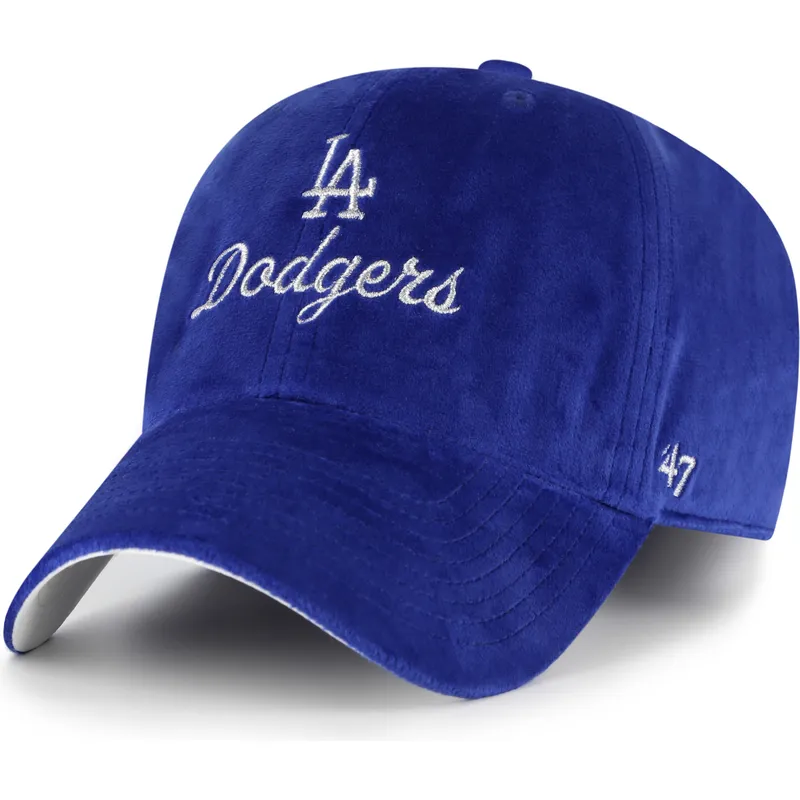 niebieska-regulowana-czapka-z-zakrzywionym-daszkiem-clean-up-spirited-los-angeles-dodgers-mlb-od-47-brand