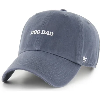 Gorra curva azul marino ajustable Dog Dad Phrase Clean Up Base Runner Icon de 47 Brand