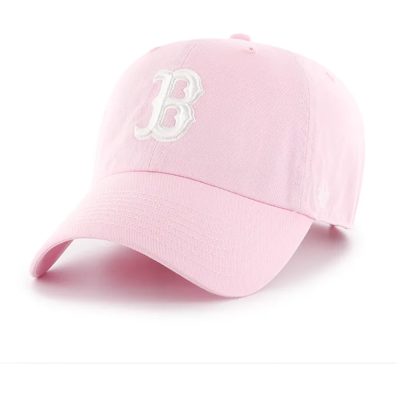 rozowa-regulowana-czapka-z-zakrzywionym-daszkiem-clean-up-boston-red-sox-mlb-od-47-brand