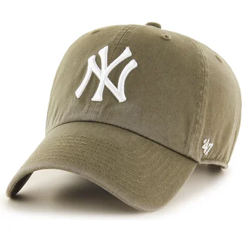 Zielona regulowana czapka z daszkiem Clean Up Sandalwood New York Yankees MLB od 47 Brand