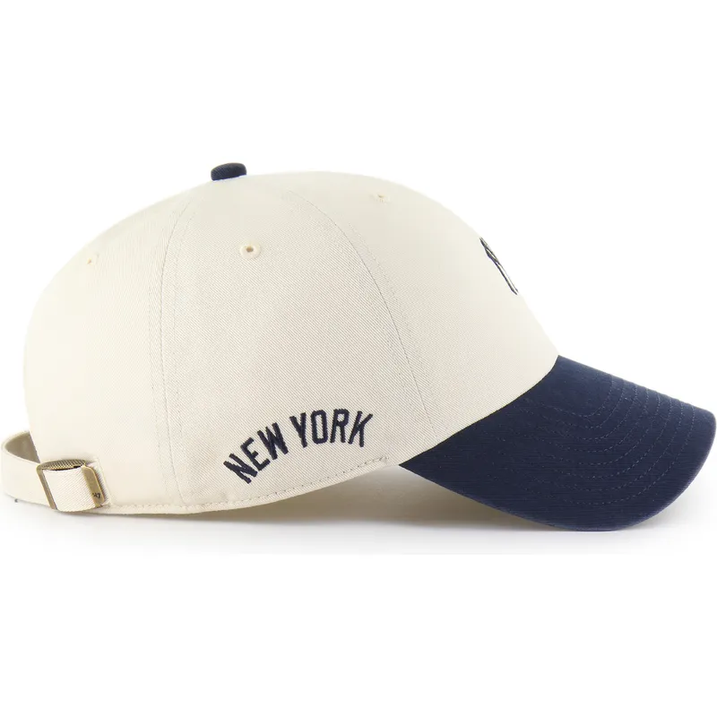 bezowa-i-granatowa-regulowana-czapka-z-daszkiem-clean-up-base-runner-sure-shot-two-tone-new-york-yankees-mlb-od-47-brand