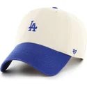 bezowo-niebieska-regulowana-czapka-z-daszkiem-clean-up-base-runner-sure-shot-two-tone-los-angeles-dodgers-mlb-od-47-brand