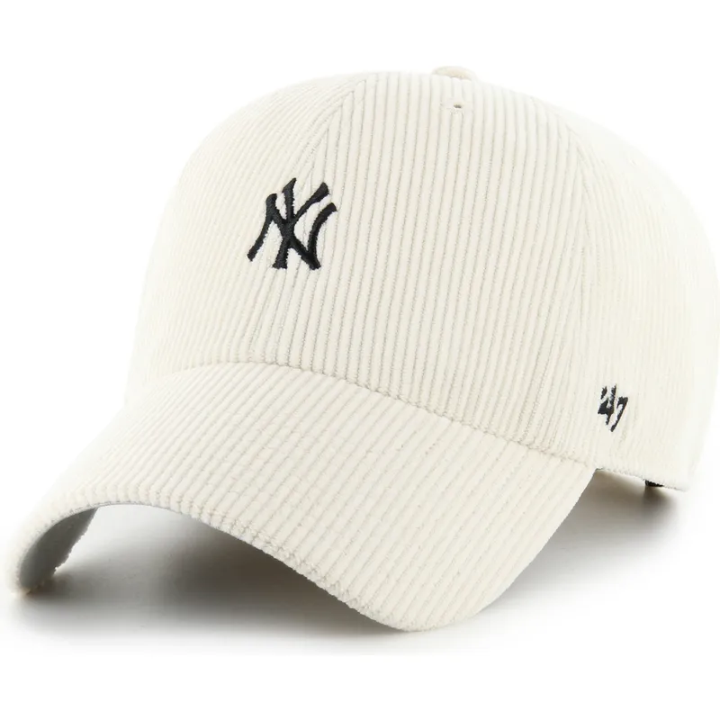 czapka-z-zakrzywionym-daszkiem-bezowa-regulowana-clean-up-cord-base-runner-new-york-yankees-mlb-od-47-brand