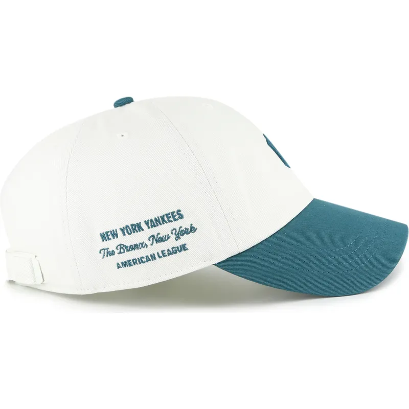 bezowo-zielona-regulowana-czapka-z-daszkiem-clean-up-contemporary-two-tone-new-york-yankees-mlb-od-47-brand