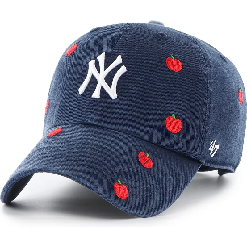 granatowa-zakrzywiona-czapka-z-regulacja-clean-up-scatter-apple-new-york-yankees-mlb-od-47-brand