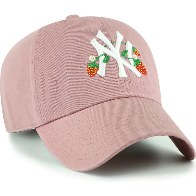 gorra-curva-rosa-ajustable-clean-up-icon-alt-strawberry-de-new-york-yankees-mlb-de-47-brand