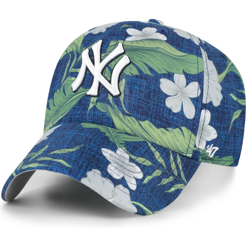 granatowa-zakrzywiona-czapka-regulowana-clean-up-beach-side-new-york-yankees-mlb-od-47-brand