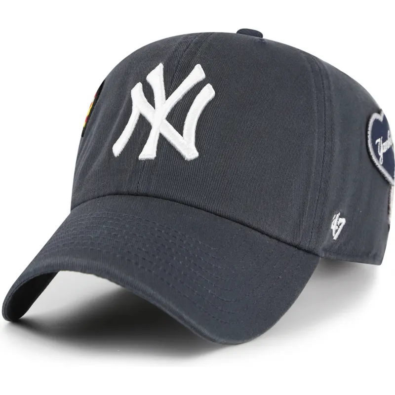 granatowa-zakrzywiona-czapka-regulowana-clean-up-badges-vintage-new-york-yankees-mlb-od-47-brand