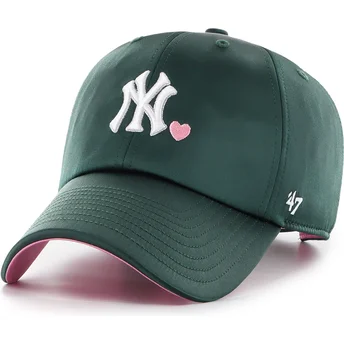 Zielona regulowana czapka z daszkiem Clean Up With Love New York Yankees MLB od 47 Brand