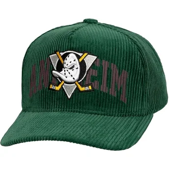 Gorra curva verde snapback Arch Stamp Pro de Anaheim Ducks NHL de Mitchell & Ness