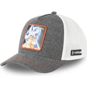 Czapka trucker szara i biała Son Goku Ultra Instinct DBS8 GOKB Dragon Ball od Capslab