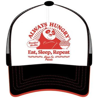 Gorra trucker blanca y negra Po Always Hungry KFP TAKB Kung Fu Panda de Capslab