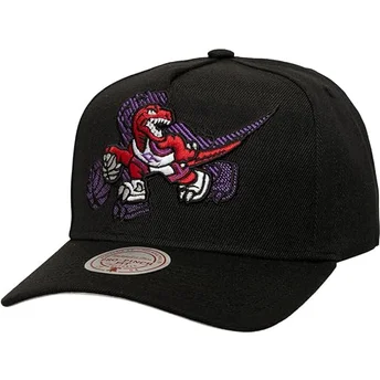 Czarna czapka z zakrzywionym daszkiem snapback Tilted Pro Toronto Raptors NBA Mitchell & Ness