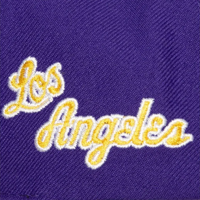 fioletowo-zolta-zakrzywiona-czapka-snapback-team-script-20-pro-los-angeles-lakers-nba-od-mitchell-ness