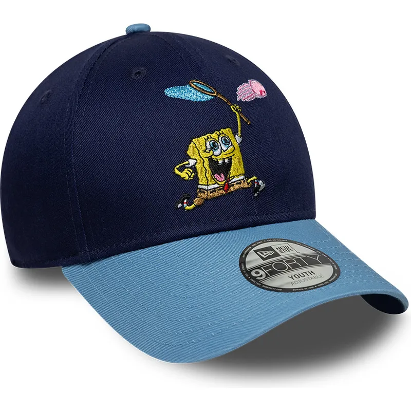 niebieska-czapka-z-daszkiem-snapback-dla-chlopca-9forty-spongebob-od-new-era