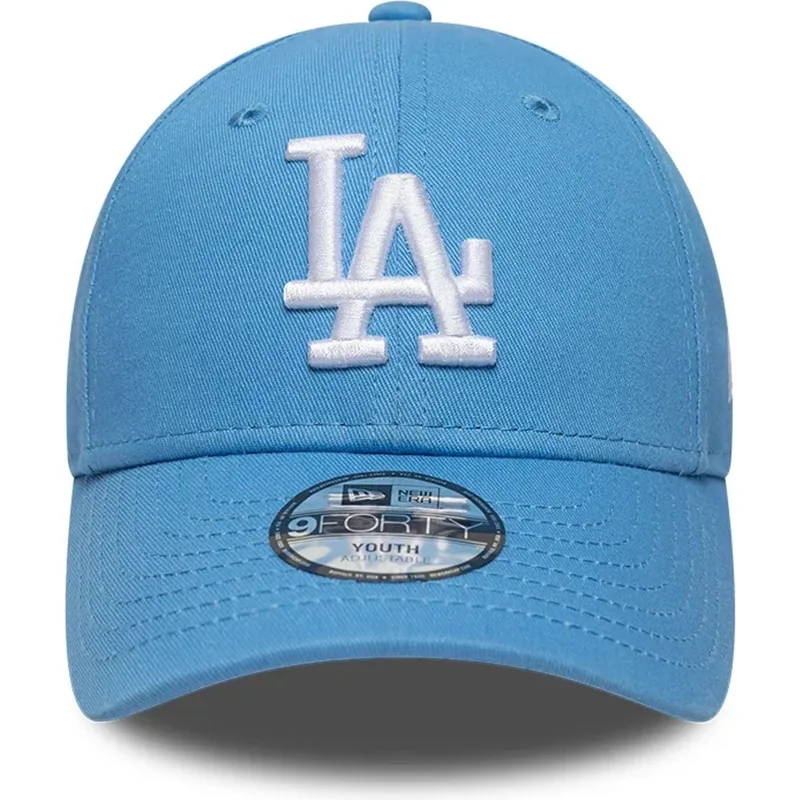 gorra-curva-azul-claro-ajustable-para-nino-9forty-essential-de-los-angeles-dodgers-mlb-de-new-era