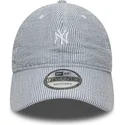 granatowa-zakrzywiona-czapka-regulowana-9twenty-seersucker-new-york-yankees-mlb-new-era