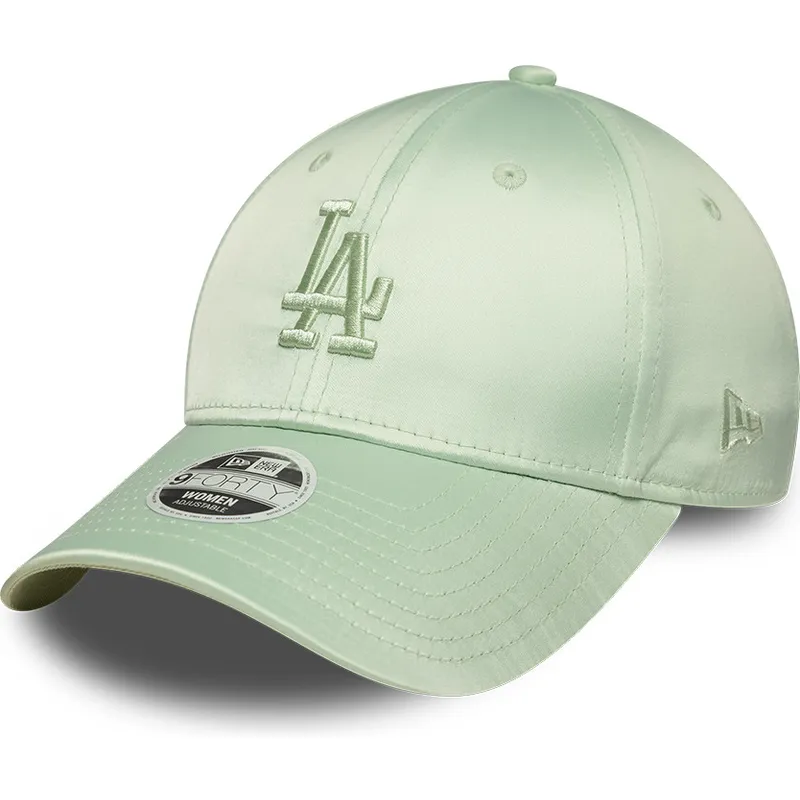 zielona-regulowana-czapka-z-daszkiem-dla-kobiet-9forty-bow-back-satin-los-angeles-dodgers-mlb-new-era