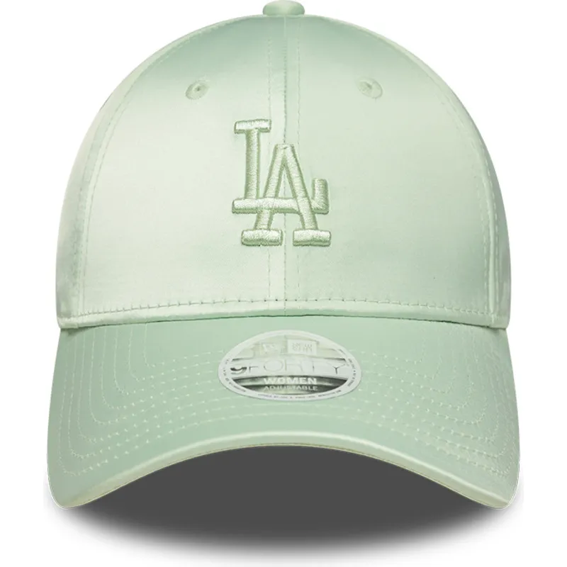 zielona-regulowana-czapka-z-daszkiem-dla-kobiet-9forty-bow-back-satin-los-angeles-dodgers-mlb-new-era