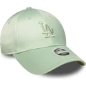 zielona-regulowana-czapka-z-daszkiem-dla-kobiet-9forty-bow-back-satin-los-angeles-dodgers-mlb-new-era