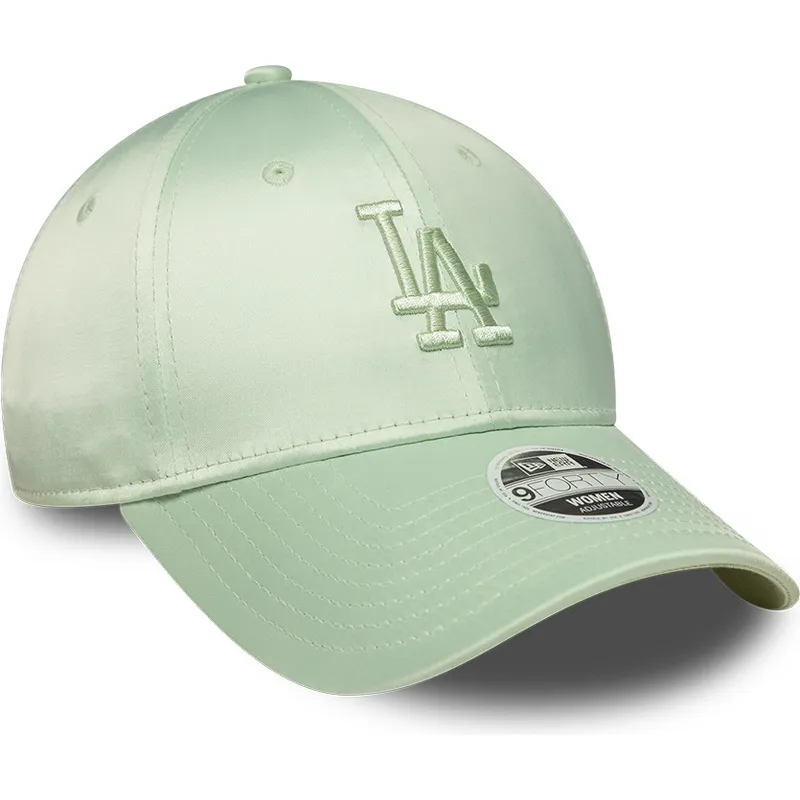 zielona-regulowana-czapka-z-daszkiem-dla-kobiet-9forty-bow-back-satin-los-angeles-dodgers-mlb-new-era