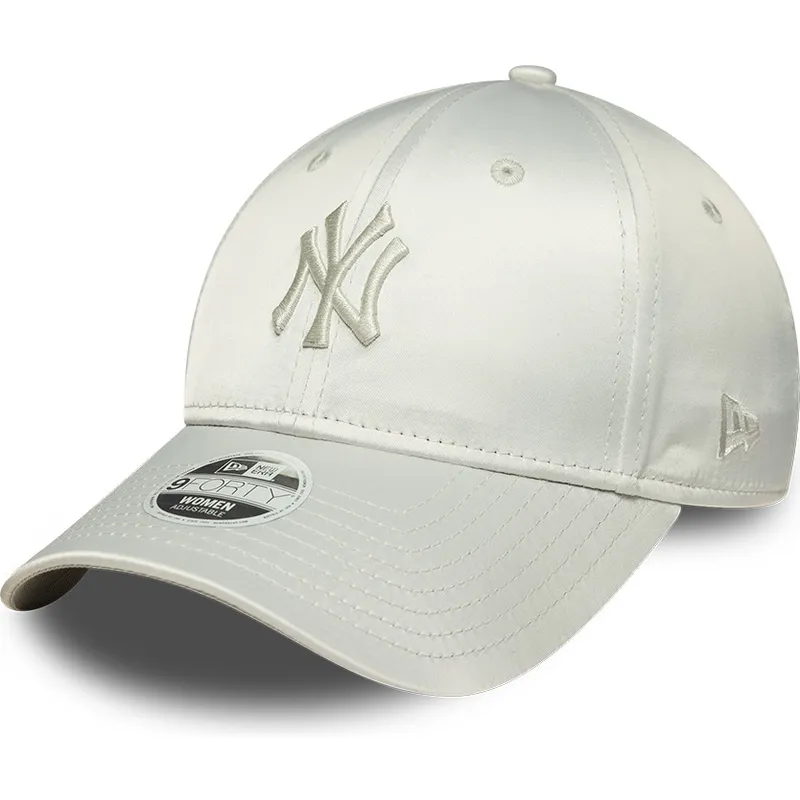 zielona-regulowana-czapka-z-zakrzywionym-daszkiem-dla-kobiet-9forty-bow-back-satin-new-york-yankees-mlb-new-era