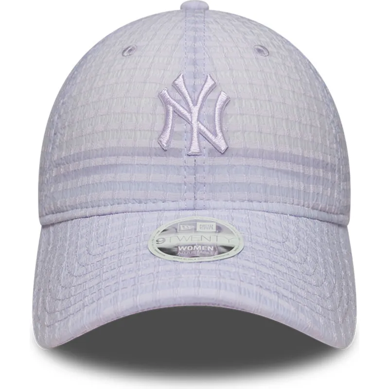 fioletowa-regulowana-czapka-z-zakrzywionym-daszkiem-z-fioletowym-logo-dla-kobiet-9twenty-seersucker-new-york-yankees-mlb-new-era