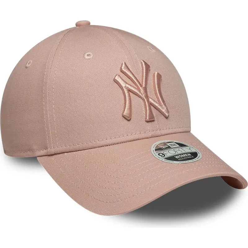 rozowa-regulowana-czapka-z-zakrzywionym-daszkiem-z-rozowym-logo-dla-kobiet-9forty-league-essential-new-york-yankees-mlb-new-era