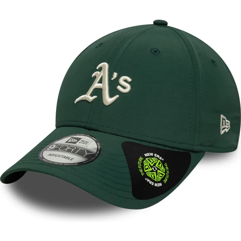 zielona-regulowana-czapka-z-zakrzywionym-daszkiem-9forty-recycled-midi-oakland-athletics-mlb-new-era