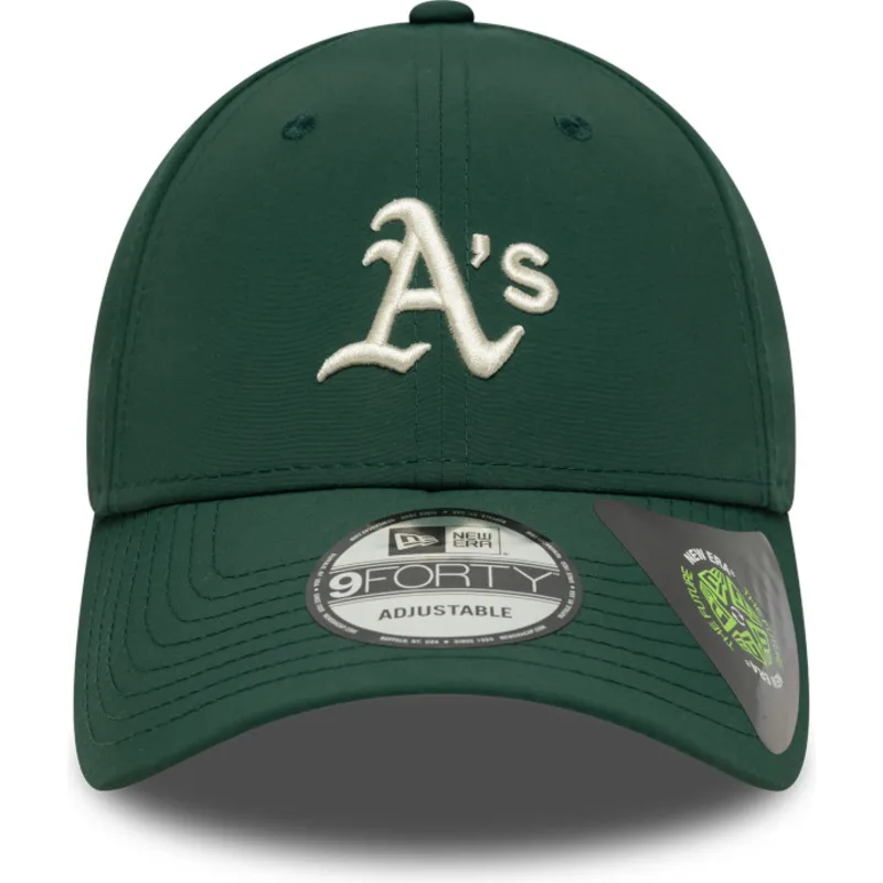 zielona-regulowana-czapka-z-zakrzywionym-daszkiem-9forty-recycled-midi-oakland-athletics-mlb-new-era