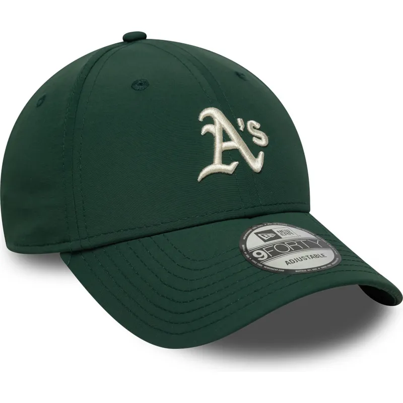 zielona-regulowana-czapka-z-zakrzywionym-daszkiem-9forty-recycled-midi-oakland-athletics-mlb-new-era