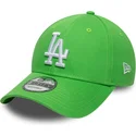 zielona-jasna-regulowana-czapka-z-zakrzywionym-daszkiem-z-bialym-logo-9forty-league-essential-los-angeles-dodgers-mlb-od-new-era