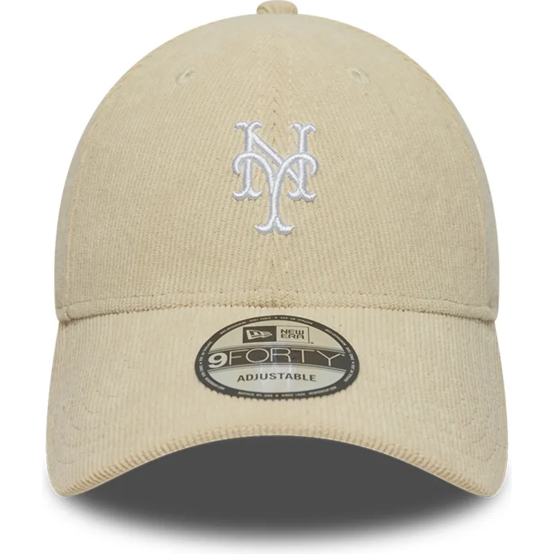 bezowa-regulowana-czapka-z-daszkiem-9forty-soft-cord-new-york-mets-mlb-new-era