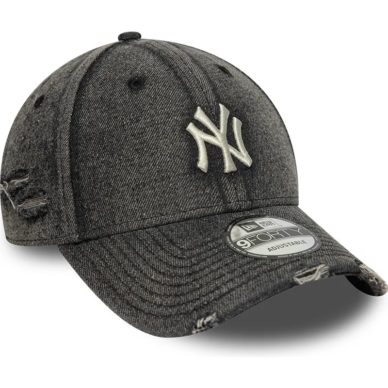 czarna-regulowana-czapka-z-zakrzywionym-daszkiem-9forty-acid-wash-denim-new-york-yankees-mlb-new-era