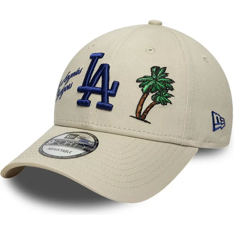 bezowa-regulowana-czapka-z-zakrzywionym-daszkiem-9forty-city-icon-los-angeles-dodgers-mlb-new-era