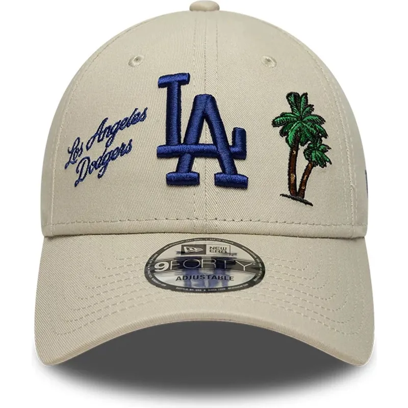 bezowa-regulowana-czapka-z-zakrzywionym-daszkiem-9forty-city-icon-los-angeles-dodgers-mlb-new-era