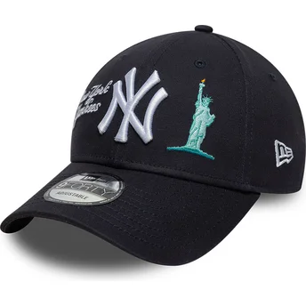 Granatowa regulowana czapka z zakrzywionym daszkiem 9FORTY City Icon New York Yankees MLB New Era
