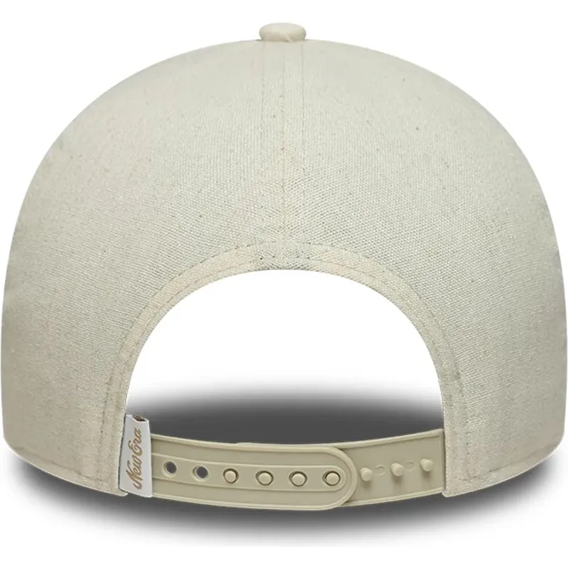czapka-z-daszkiem-bezowa-snapback-e-frame-patch-linen-new-era