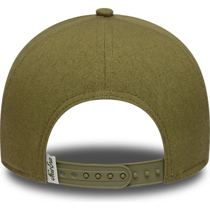zielona-czapka-z-daszkiem-snapback-e-frame-patch-linen-new-era